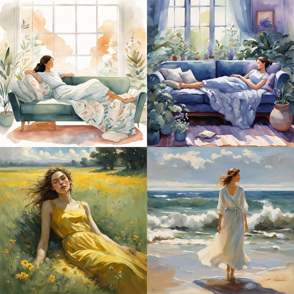Relaxed Scene in Pastel Colors