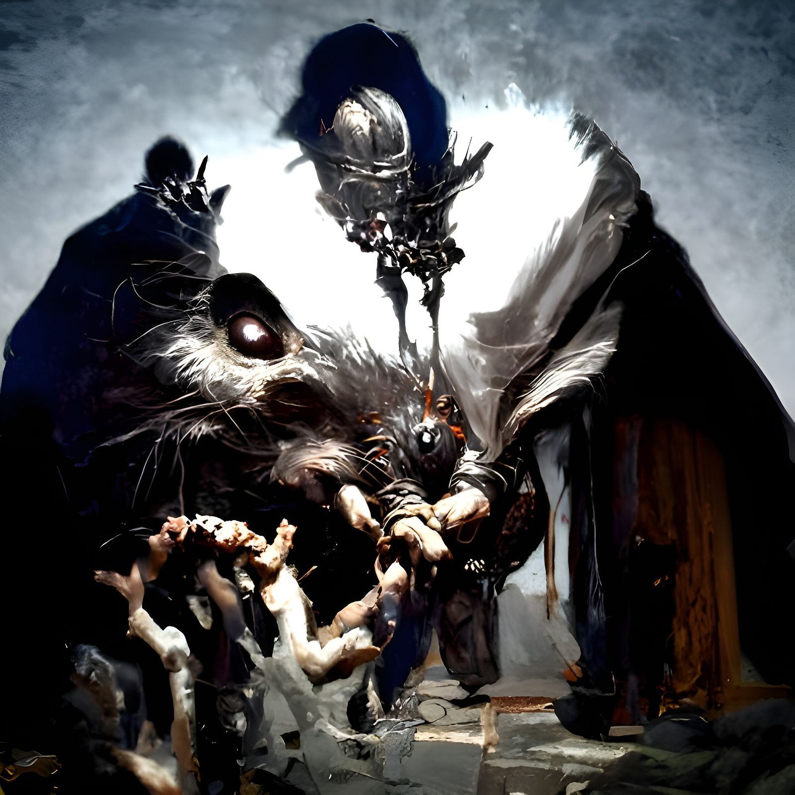 Horror Rat King Demands Submission