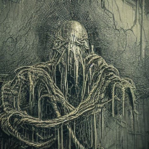 Surreal Ghostly Encounter in a Haunted Mansion