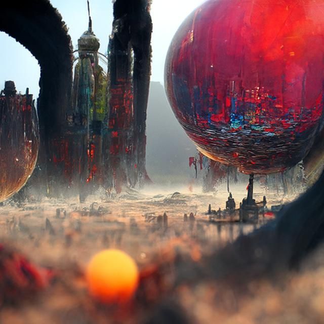 Cityscape Sunset Digital Matte Painting in Hyperrealism