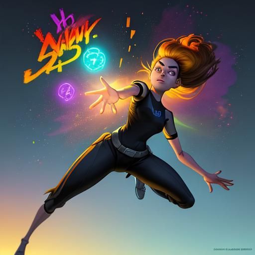 Dramatic Fall: Pixar-Style 3D Digital Art