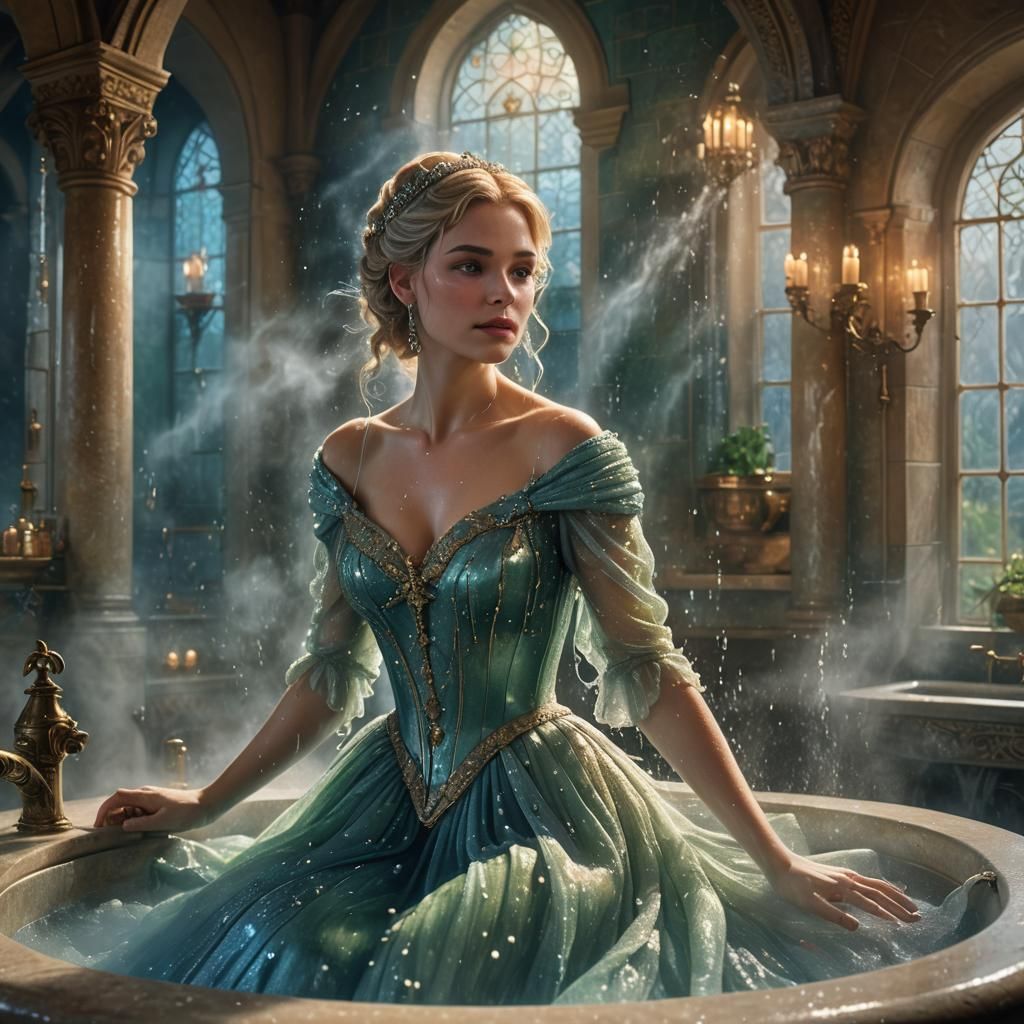 Cinderella Bathes: Fantasy Concept Art