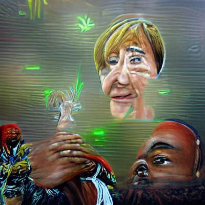 Tupac and Angela Merkel getting High