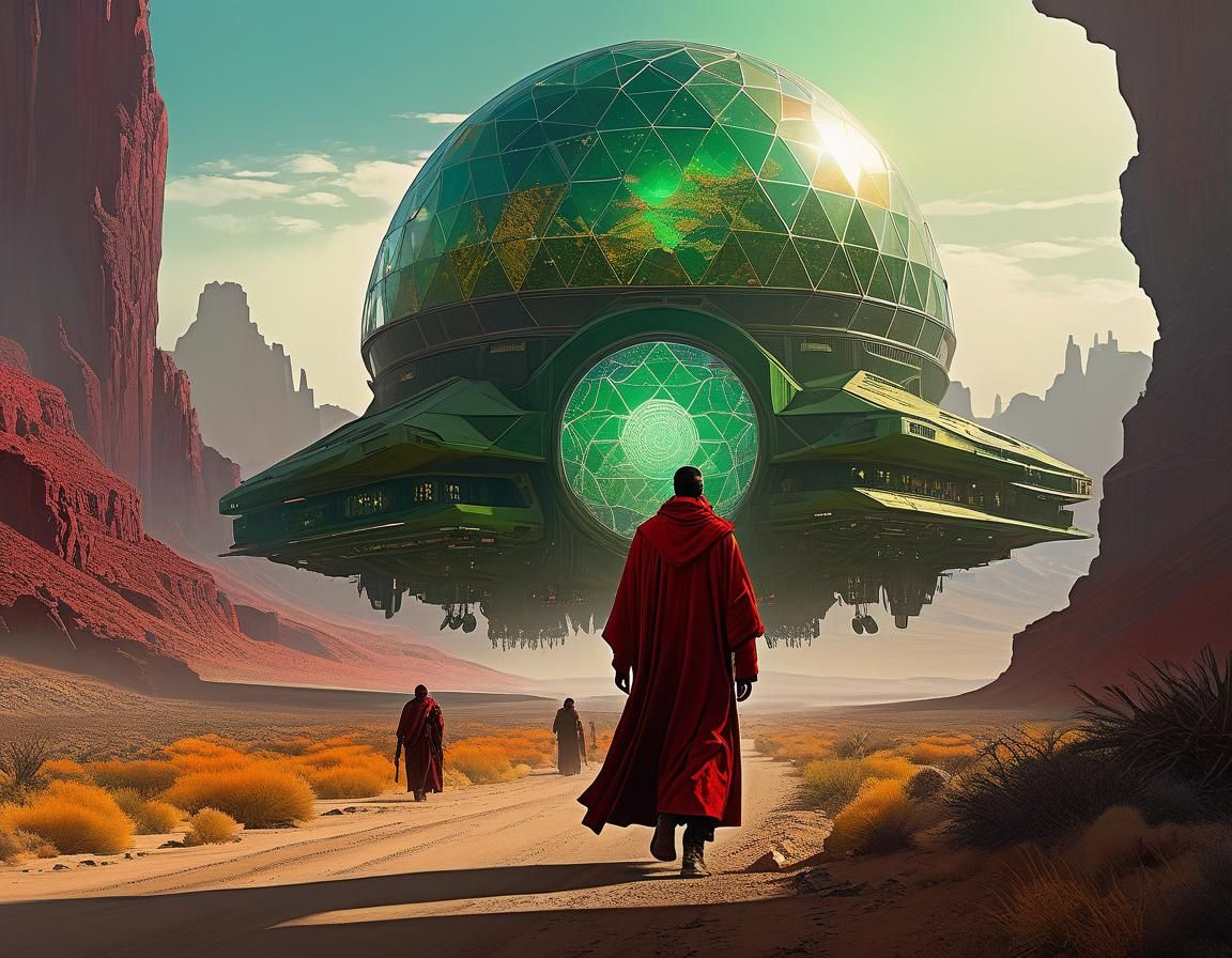 Prophet Leads Caravan to Cyberpunk Dome