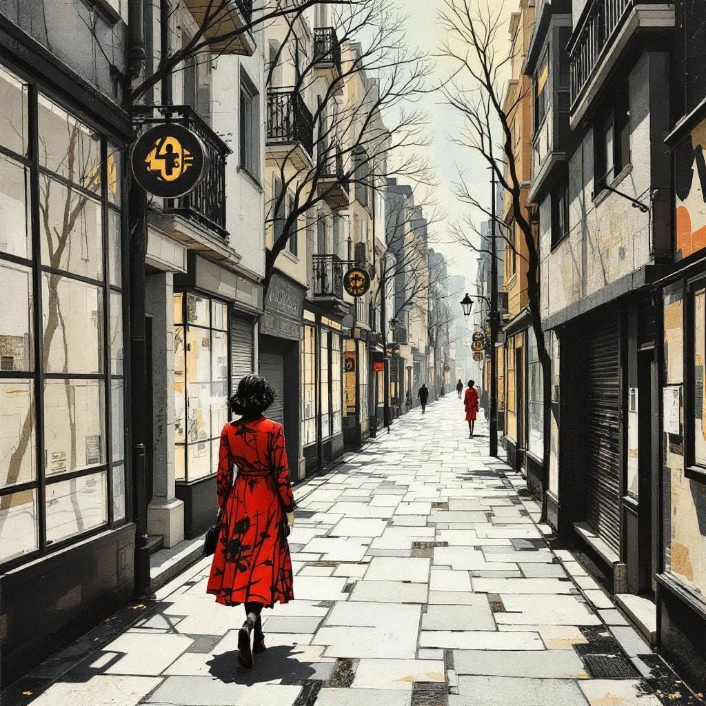 Dimensional Portrait in Style of Höch and Schiele