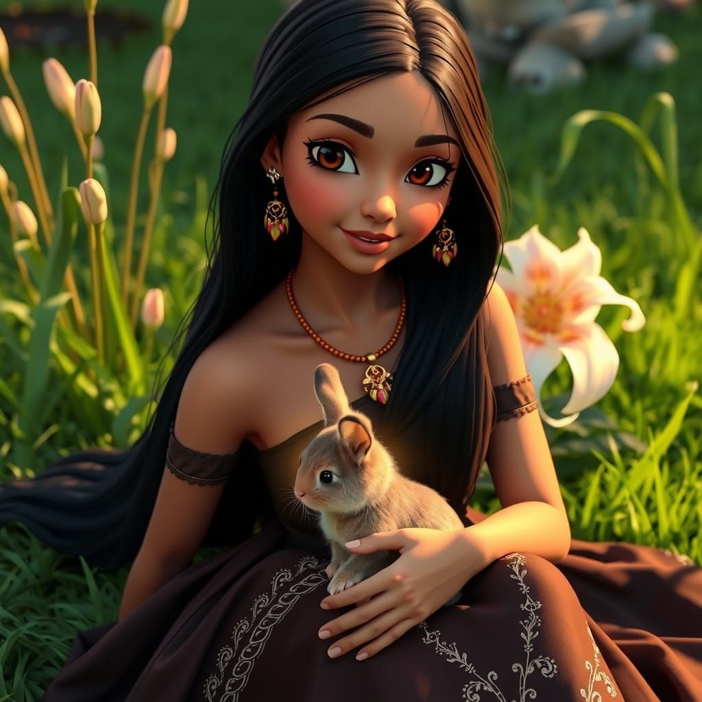 Pocahontas in a Warm Spring Glow