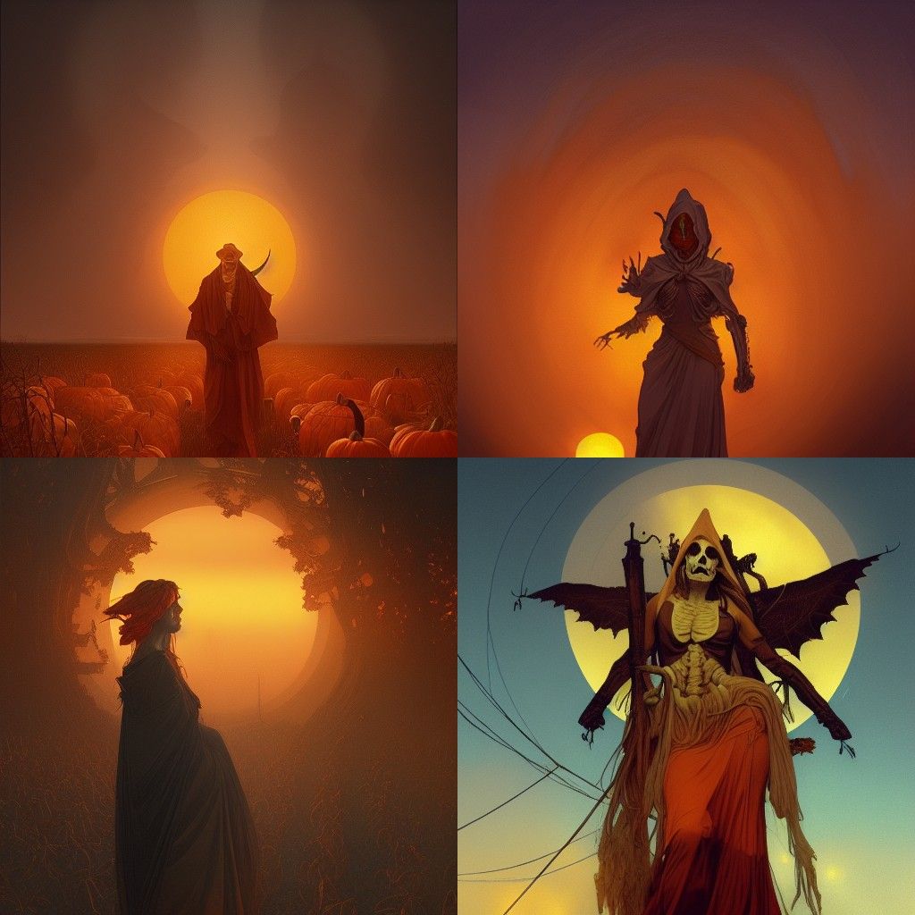 Halloween Harvest God in the Style of Artgerm