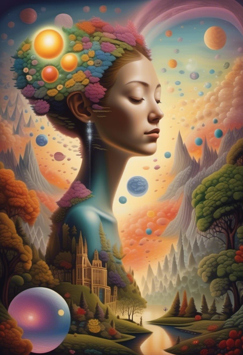 Constructing Reality: A Serene Garden Scene