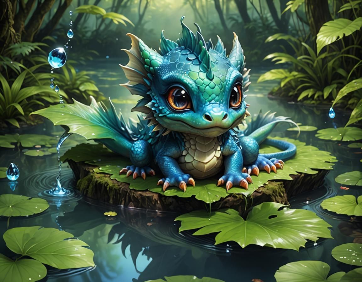 Baby Water Dragon❤️‍🔥