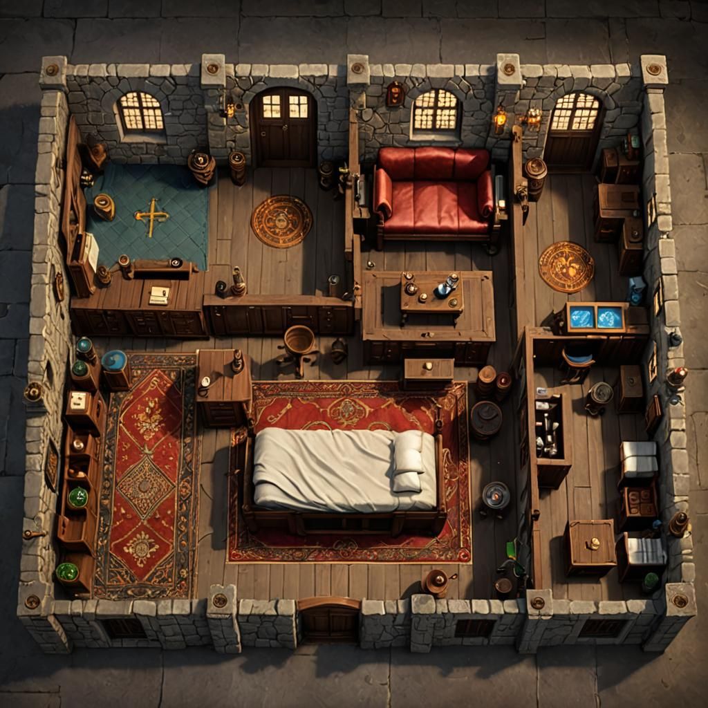 Medieval Fantasy Doctor's Office RPG Battlemap