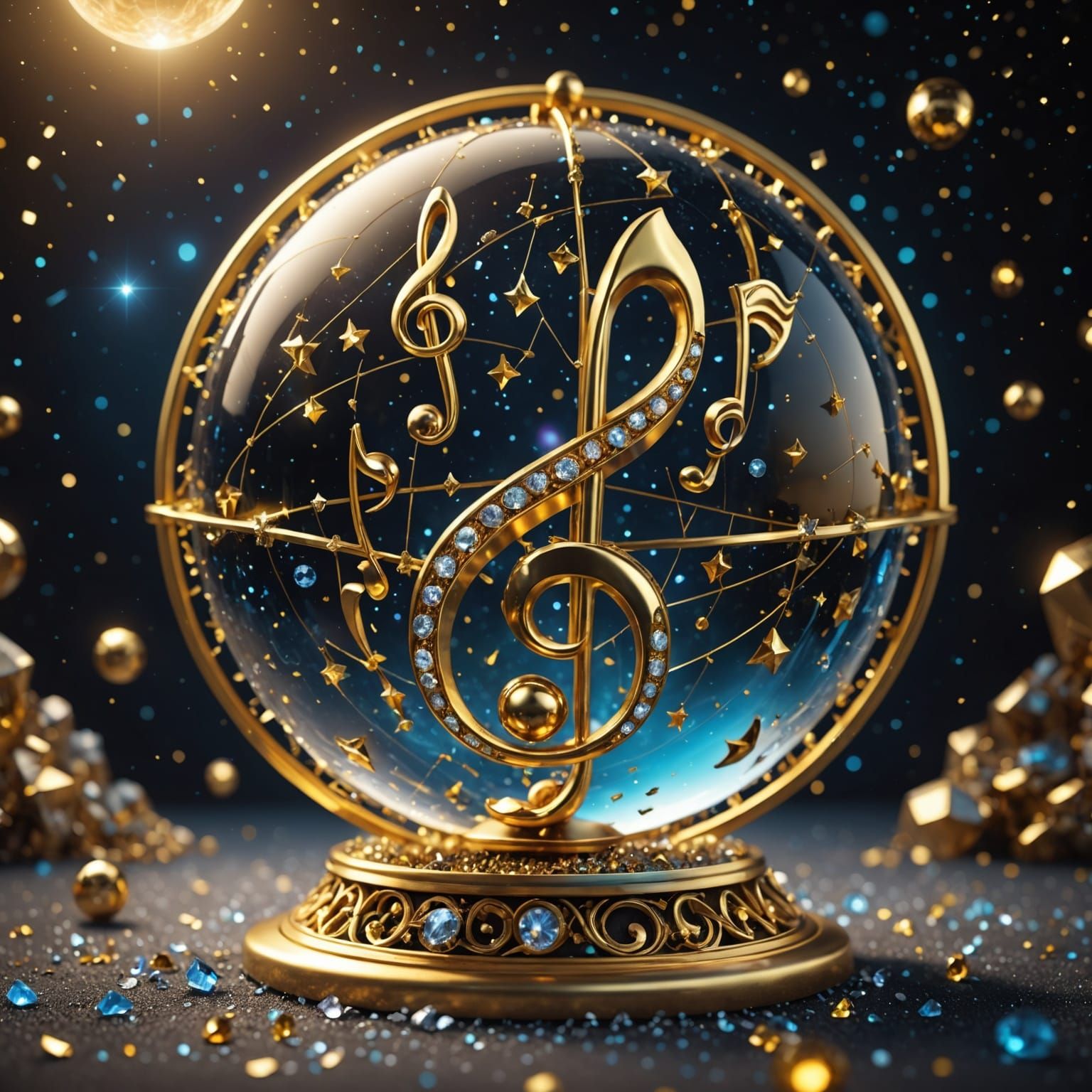 Stellar Music Harmony in a Celestial Canvas