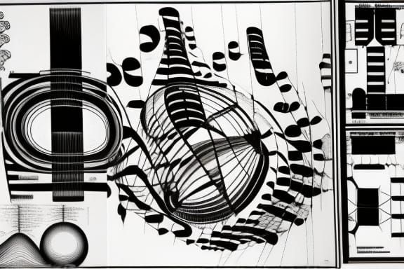 Chaotic 3D Music Graphic Score in Escher Style