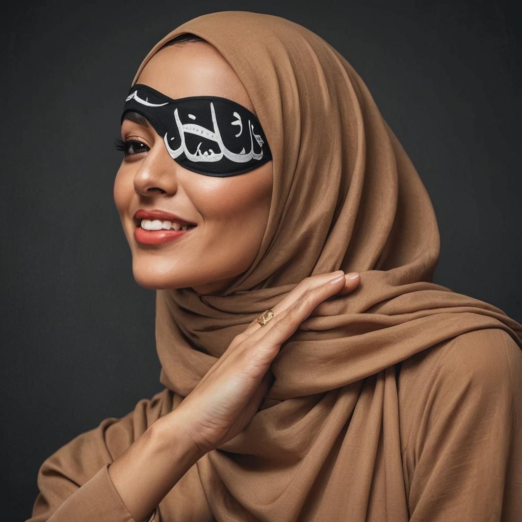 Fine Art Portrait: Happy Woman with Eyepatch
