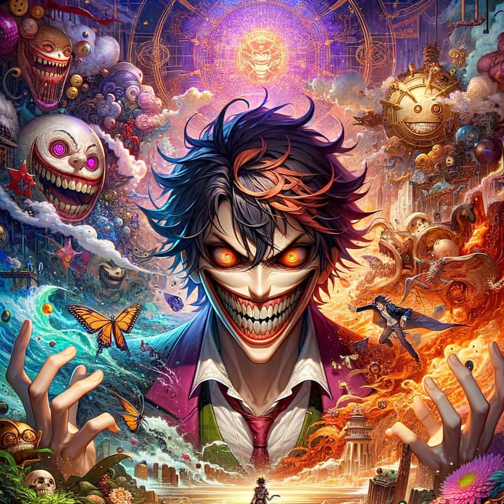 Anime Villain's Manic Grin Takes Over World in 2013 Style