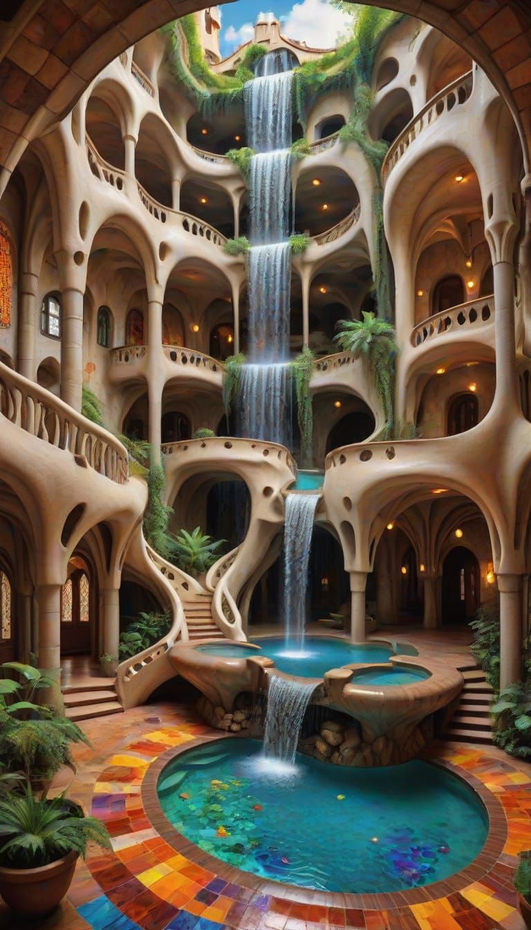 Minas Tirith mansion, attrium view