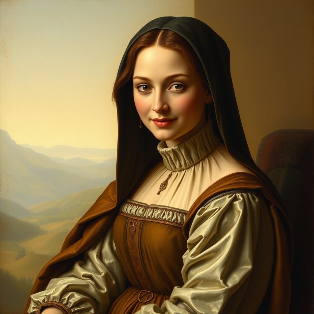 Renaissance Woman in Golden Light