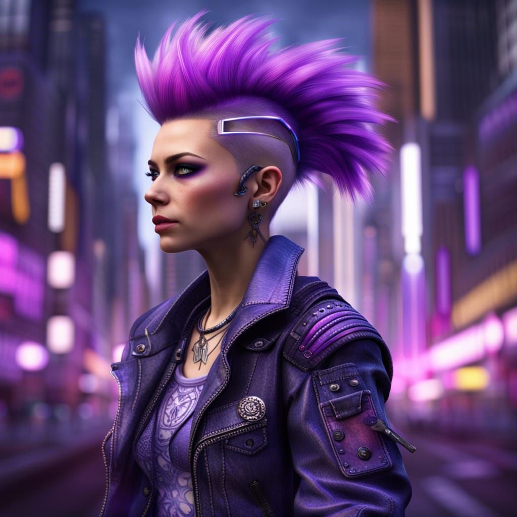 Punk Rock Princess in Cyberpunk City