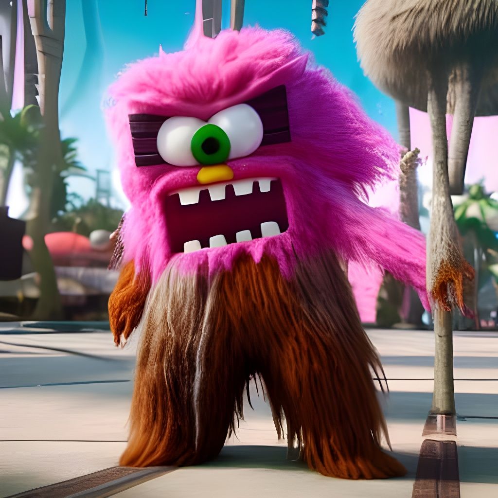 Aggressive Hybrid Creature: Chewbacca, SpongeBob, and Bubble...