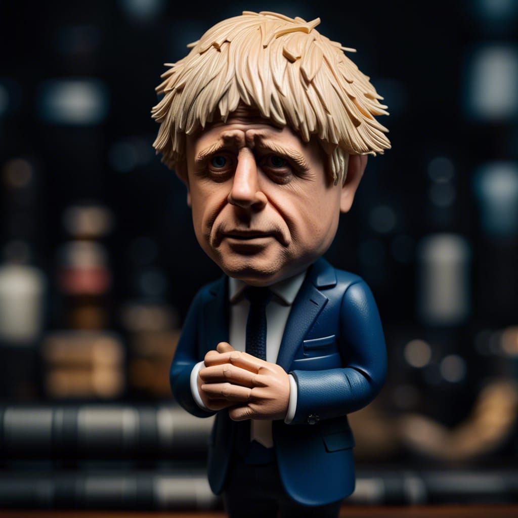 Hyperrealistic Boris Johnson Bobblehead Figurine