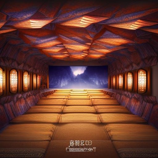 Origami Underground Cinema Papercraft in 8K