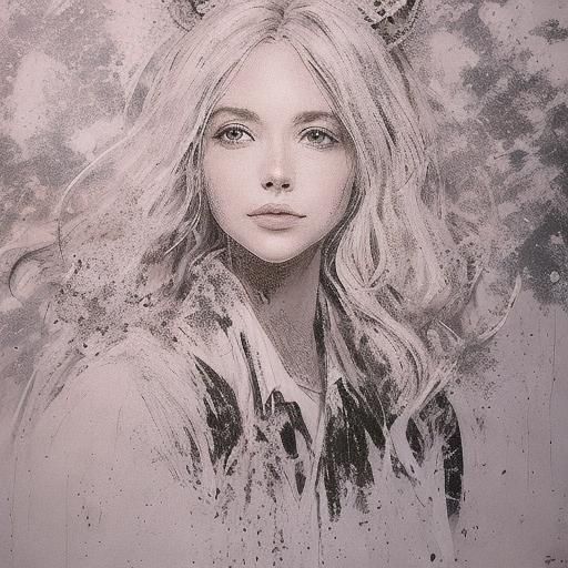 Detailed Portrait in Art Deco Style