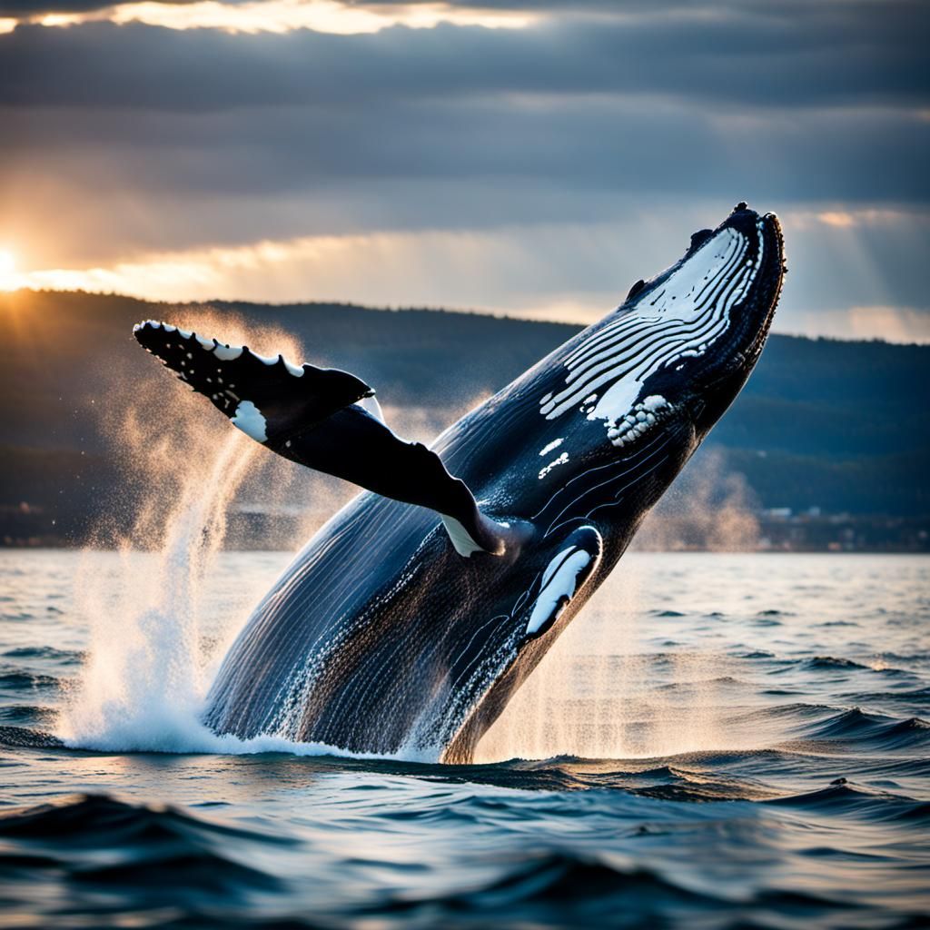 Majestic Whale Diving: Professional Underwater Photography