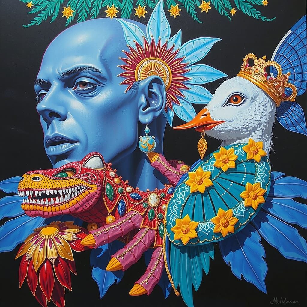 Hyperrealistic Sculptural Image in Vivid Colors