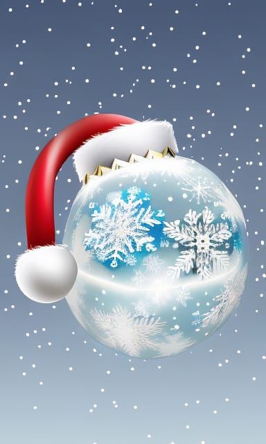 Festive Christmas Snow Globe Winter Scene