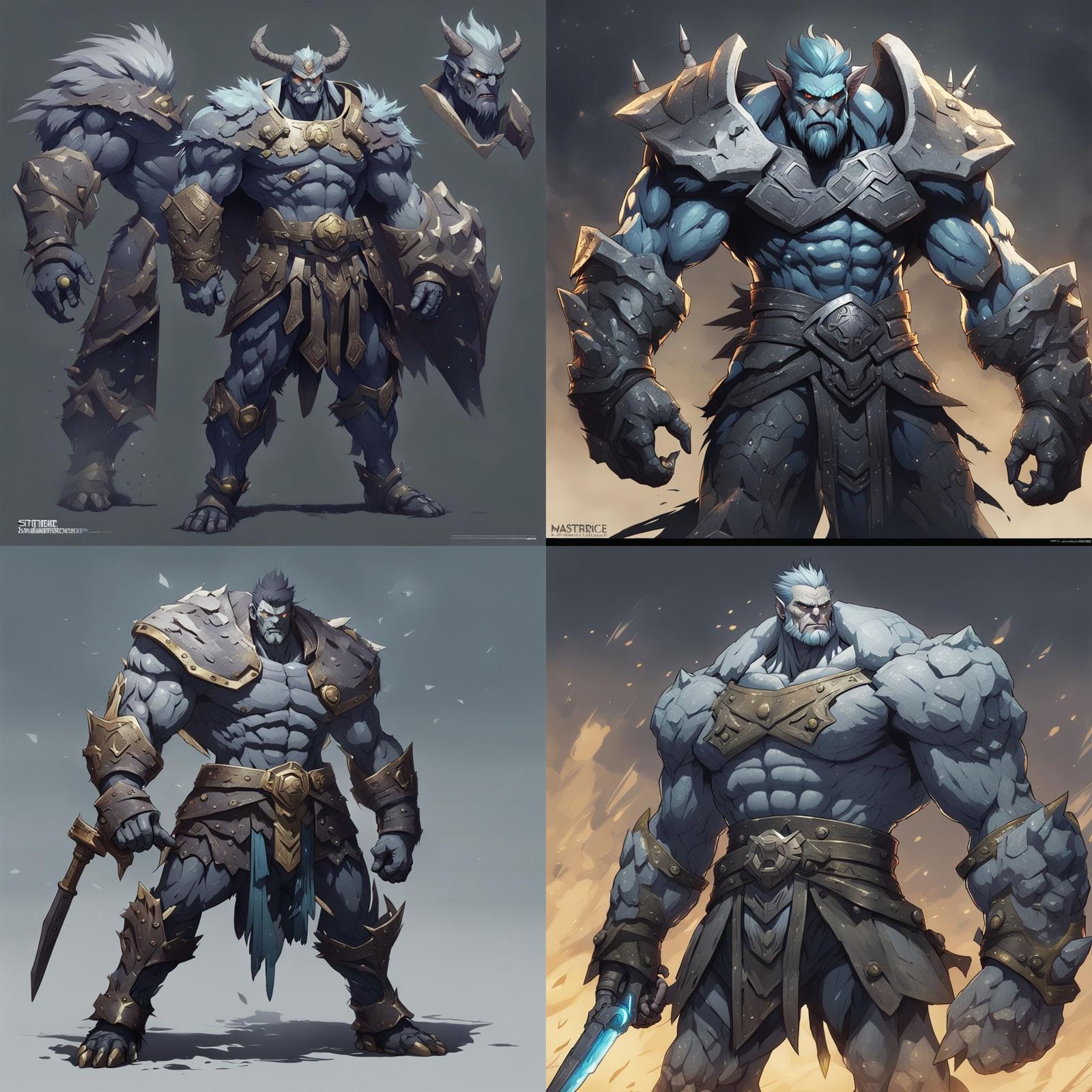 Anime Goliath with Face Markings in Cel-Shaded Style