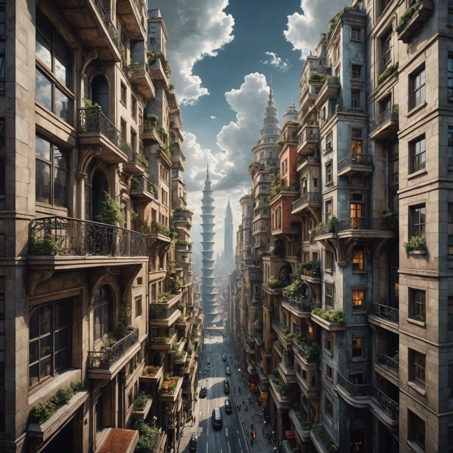 a hyperrealistic architectural dreamscape.
