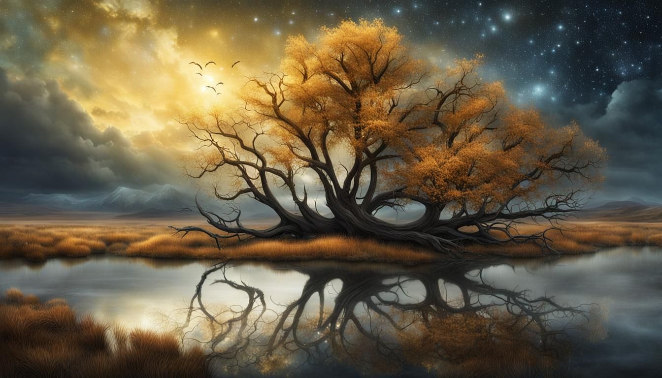 Prairie Awakens to Canary Song: A Digital Painting