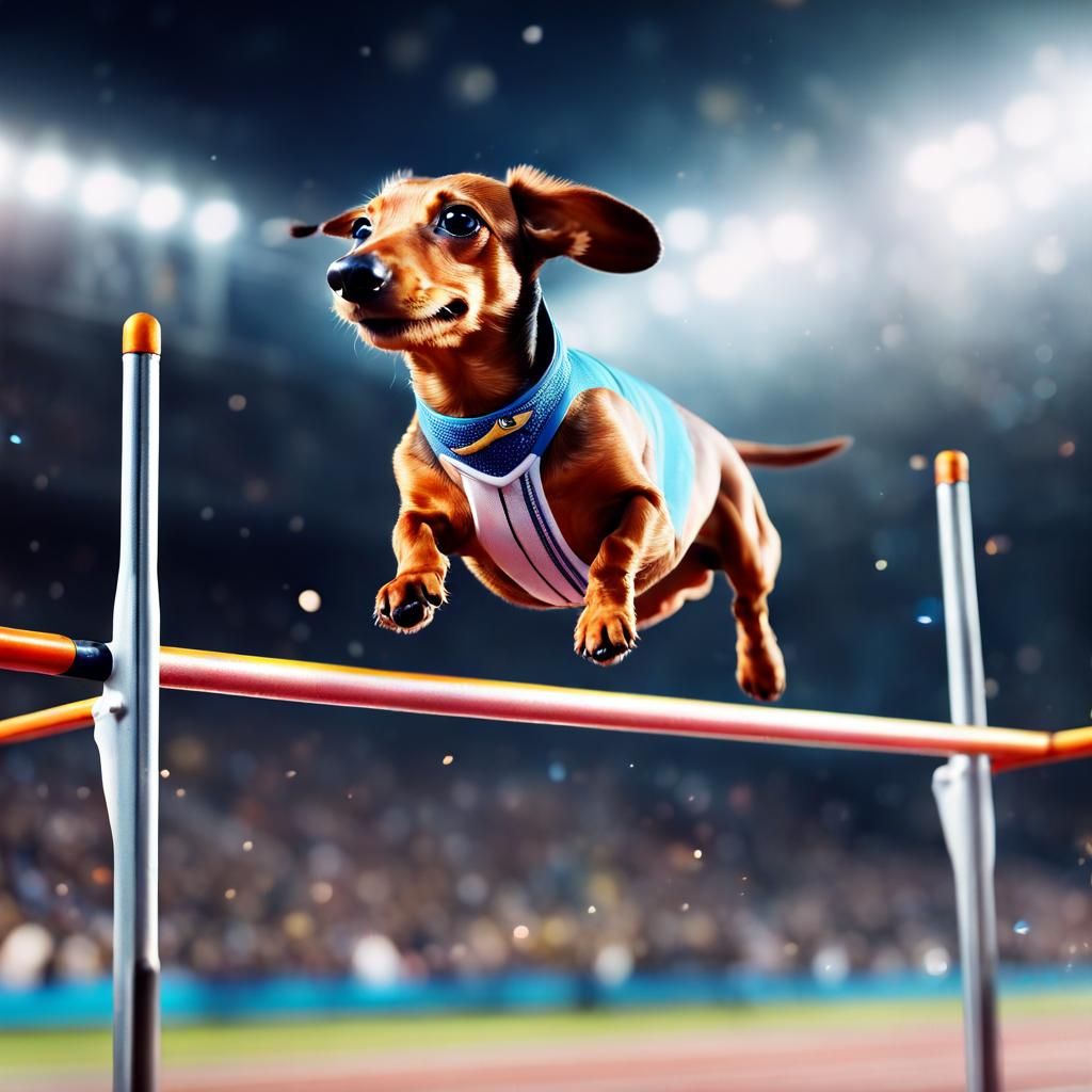 Dachshund high jumper