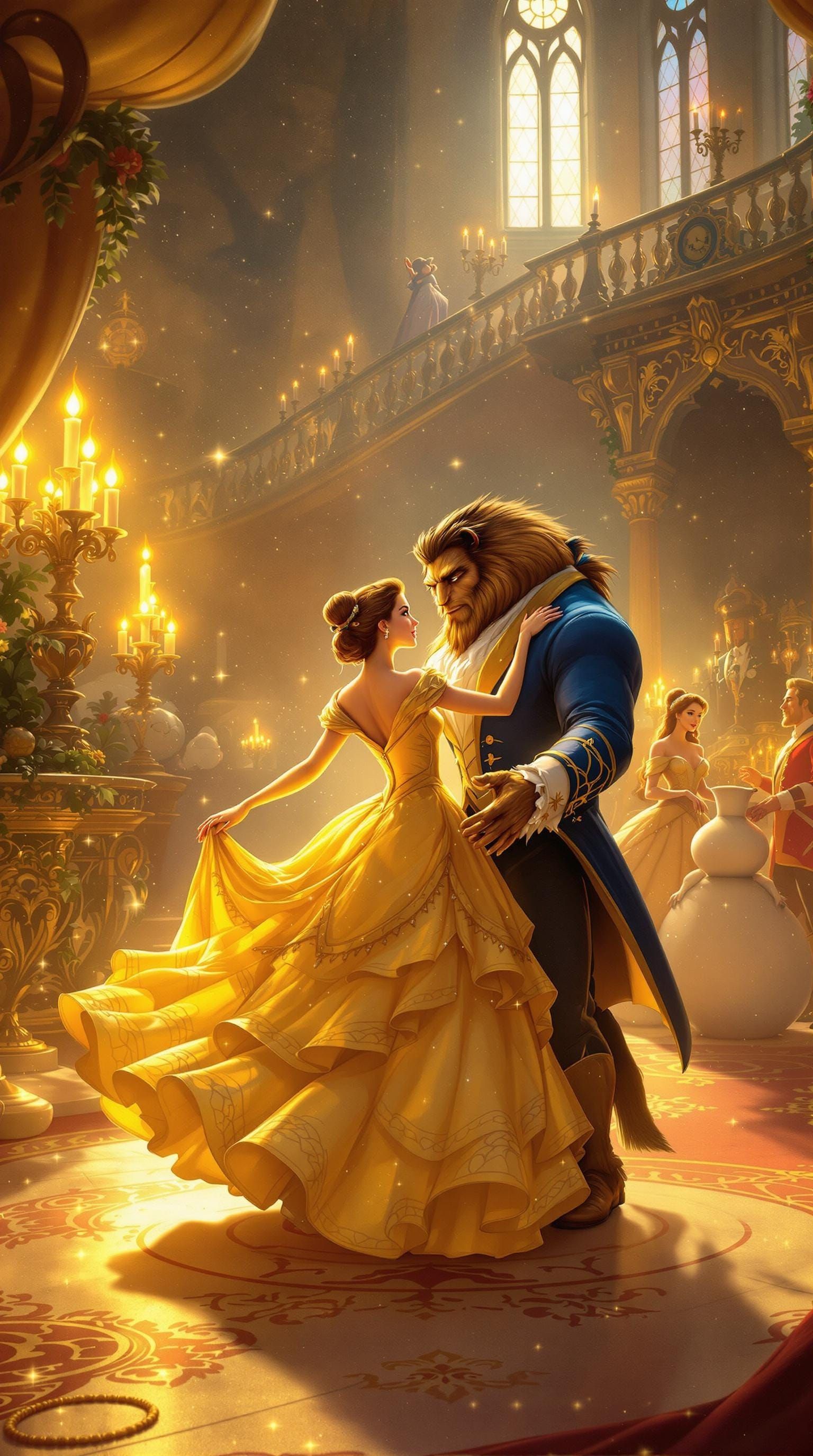 Romantic Ballroom Scene from Beauty and the Beast