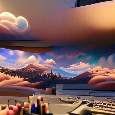 Detailed Matte Painting of a Happy Place