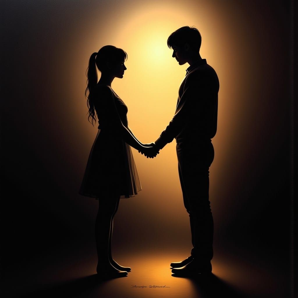 Emotional Silhouettes in Dramatic Light