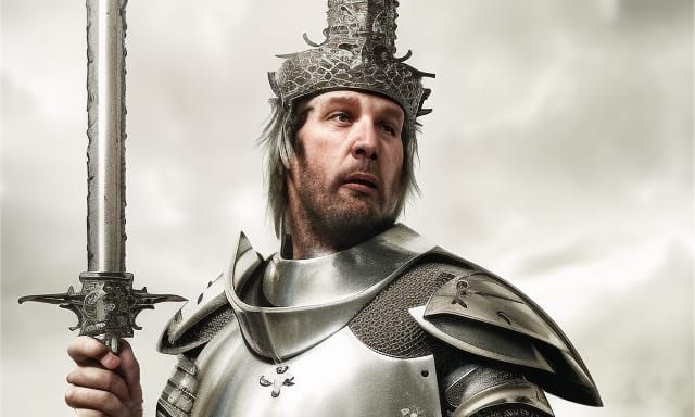 Medieval Holy Knight in Dark Fantasy Style