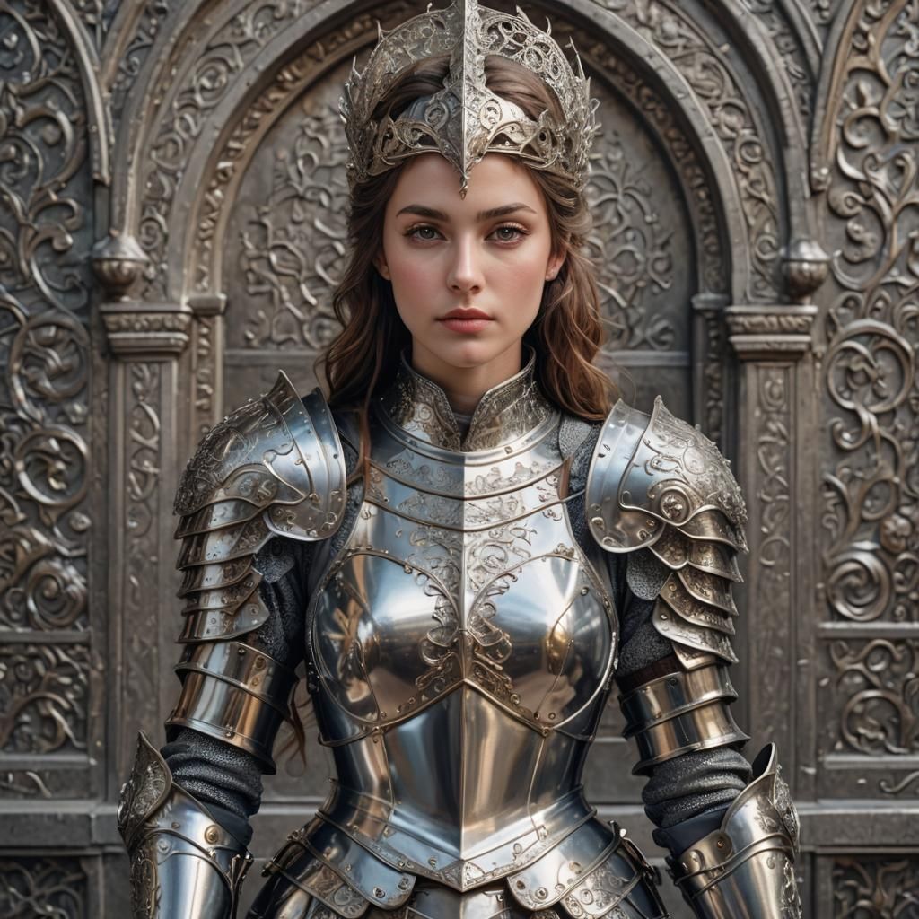 Lady Princess in front of the entrance to the Cathedral...