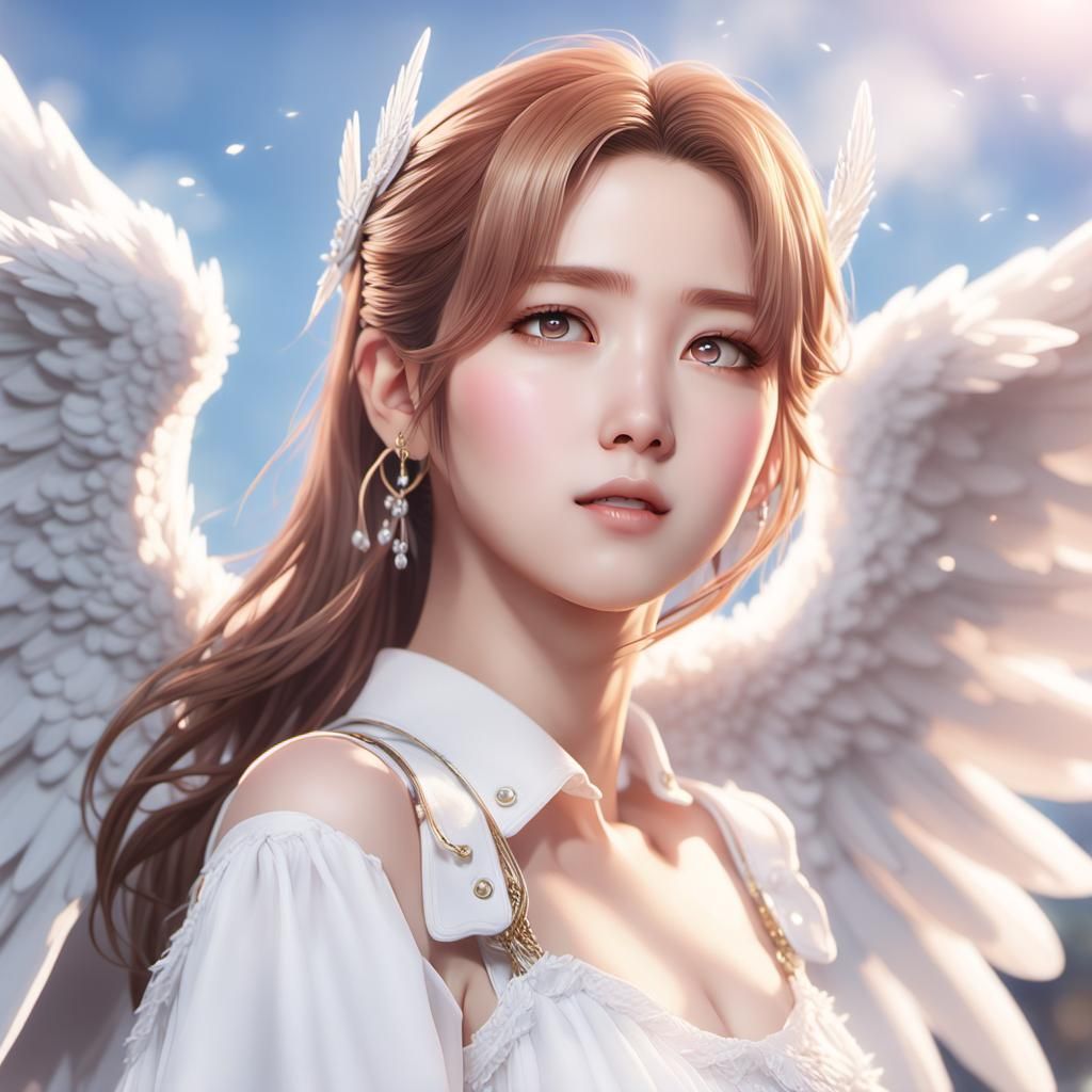 Minatozaki Sana as Angel: 3D Anime Art