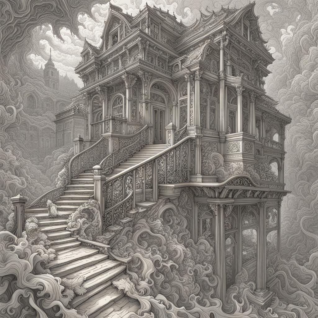 Escher-esque Microscopic Riemann Hypothesis Illustration