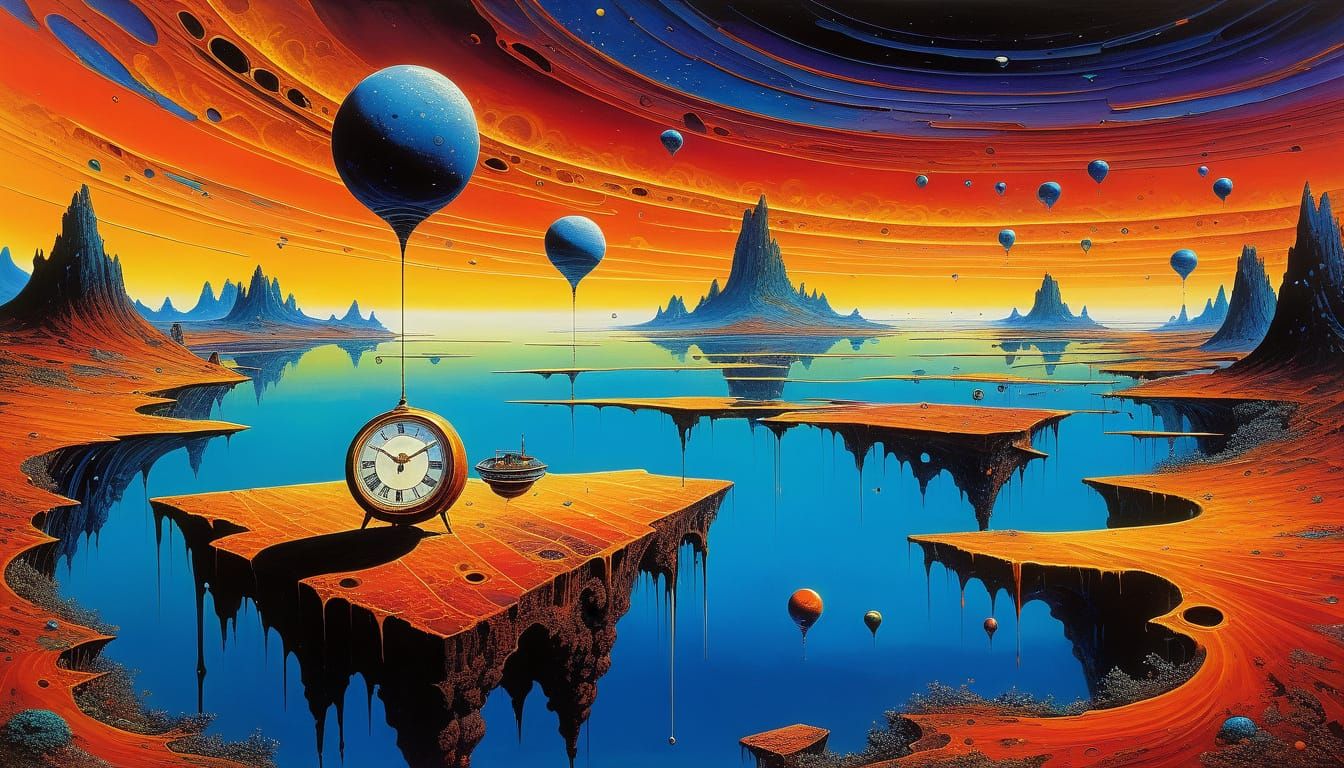 Psychedelic Surrealism in Neo-Expressionist Oil Painting