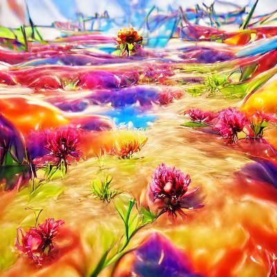 Colorful Flower Field in Summer