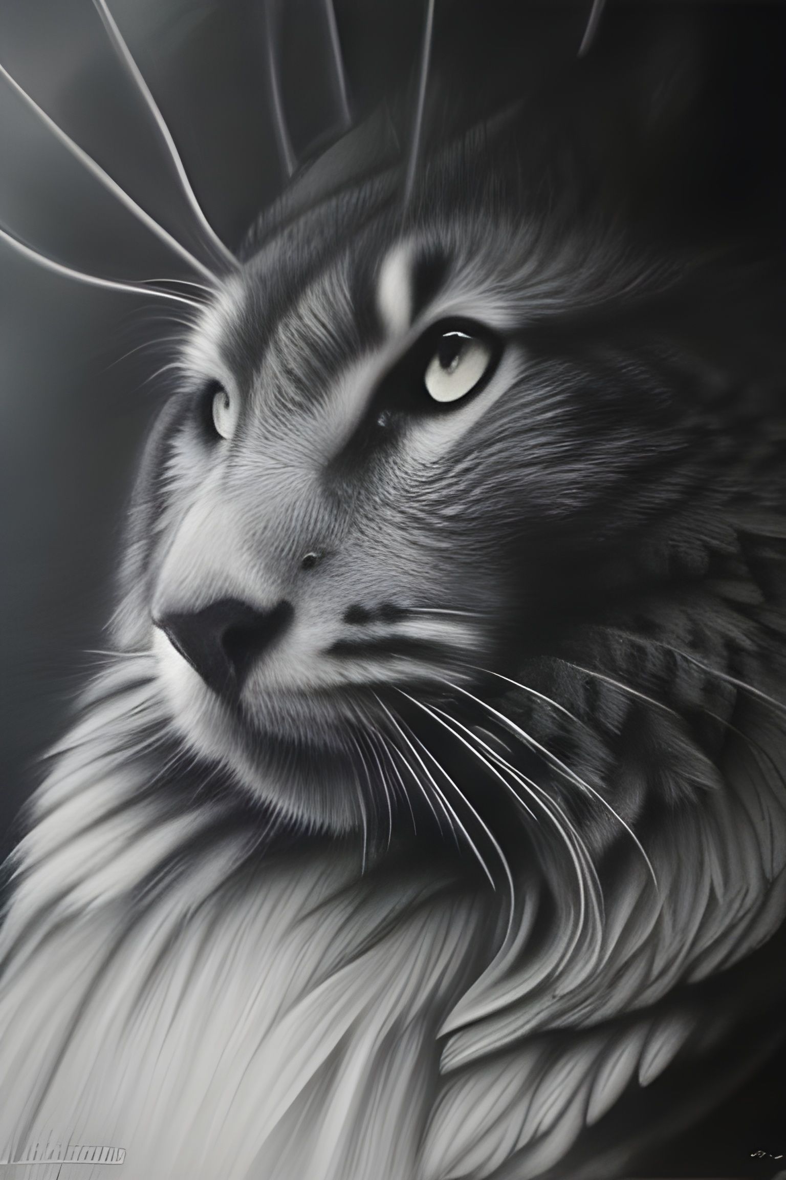 Detailed Pencil Sketch of a Snowy Owl