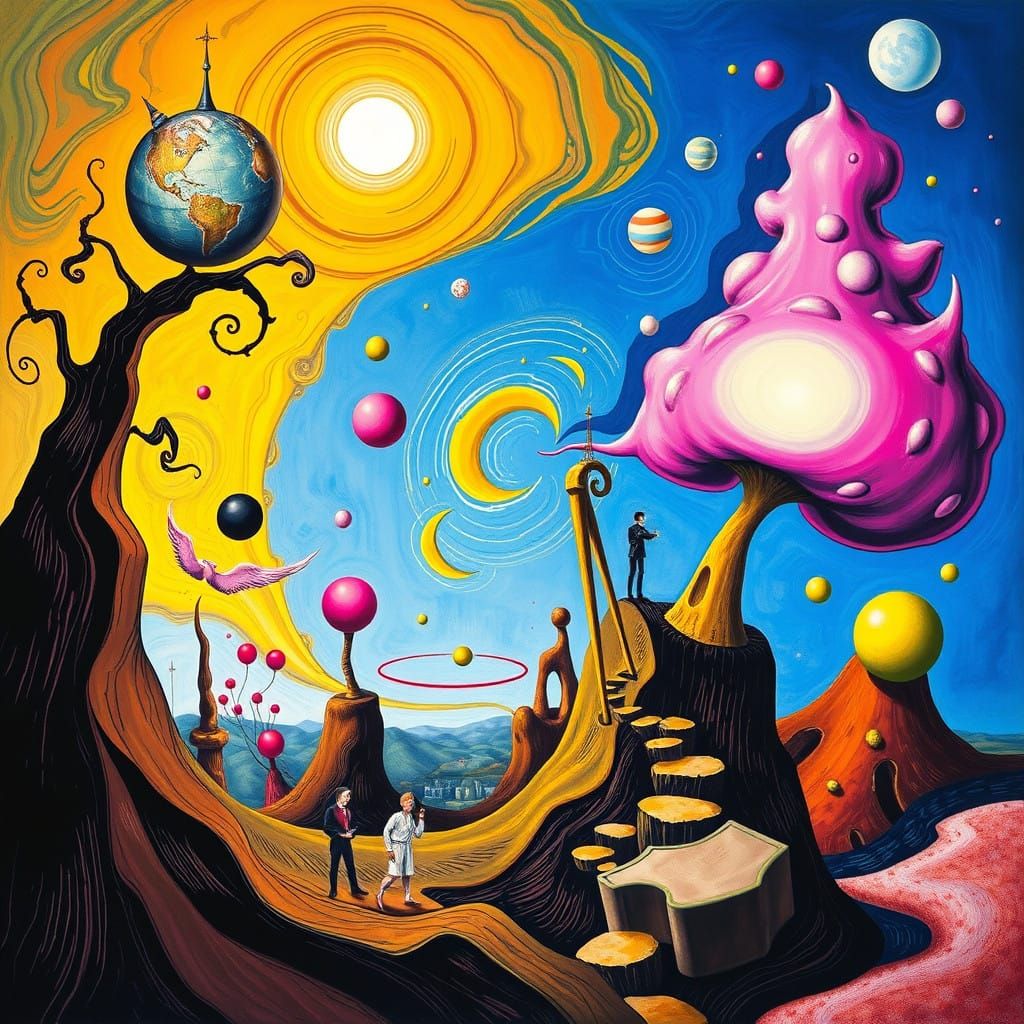 Surreal Whimsy in Vibrant Paradox