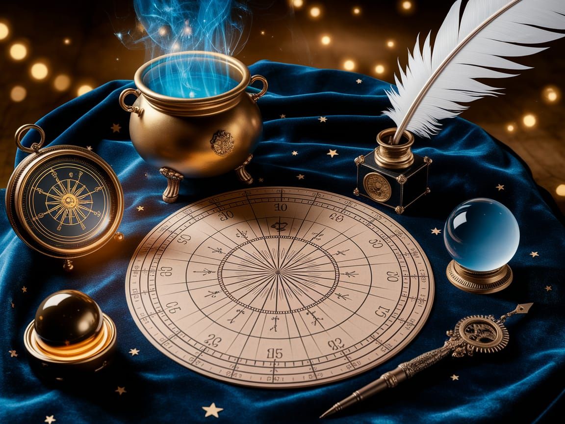 Mystical Celestial Map in Fantasy Art Style