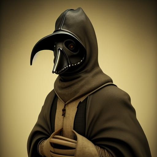 Medieval Plague Doctor Portrait in Photorealistic Style