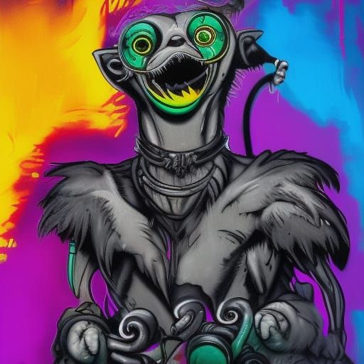 Black Cauldron Animals in a Cyberpunk World