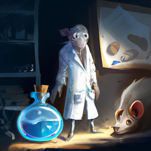 Rat's Ghost Haunts Lab, Digital Art