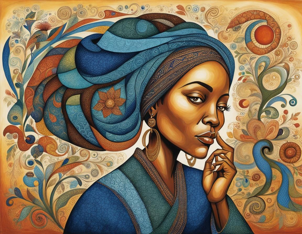 Woman's Life in Graphic Art Style