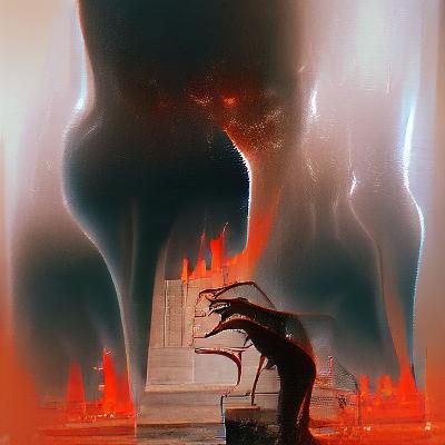 Sinister Heat Landscape in Dark Fantasy Style