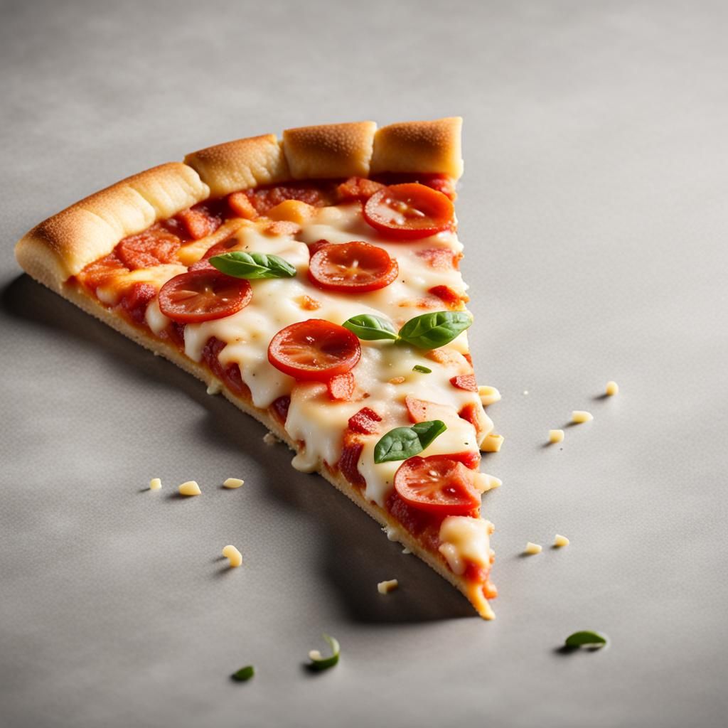 Delicious Single Slice of Pepperoni Pizza